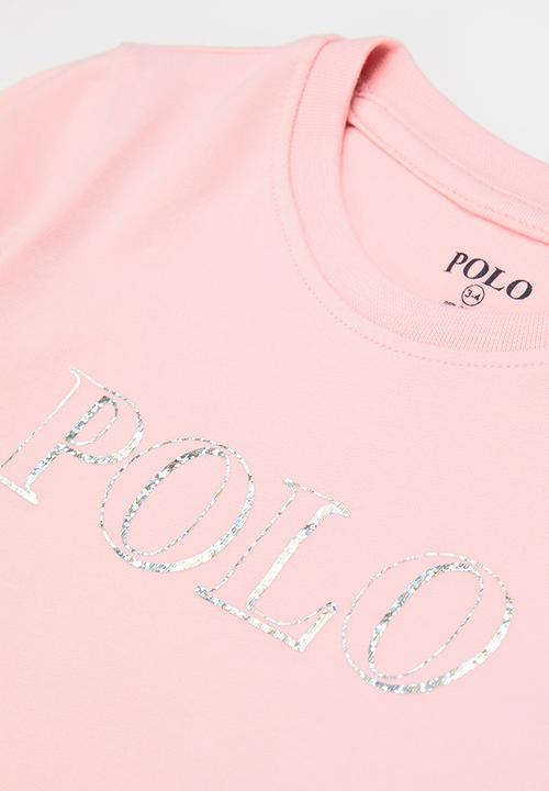POLO - Girls long sleeve printed tee - pink