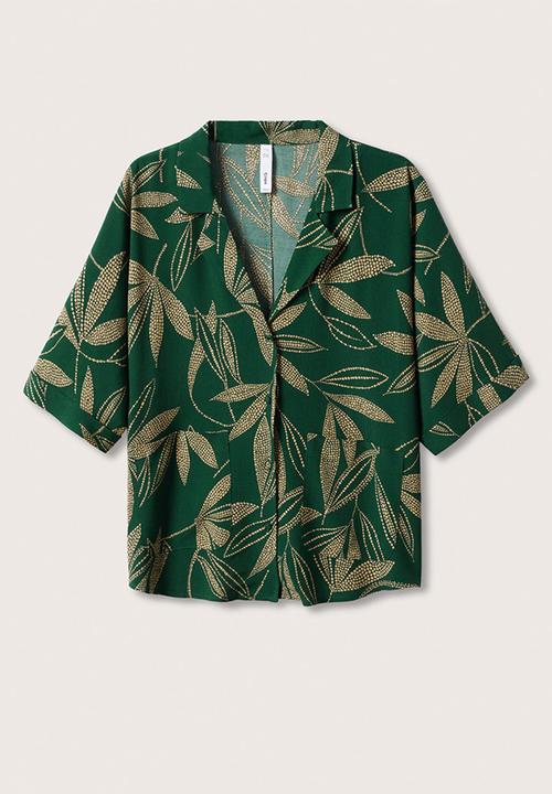 MANGO - Blouse claudie - green