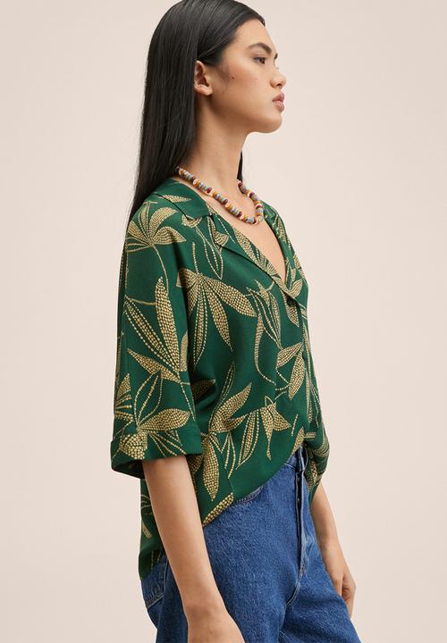 MANGO - Blouse claudie - green