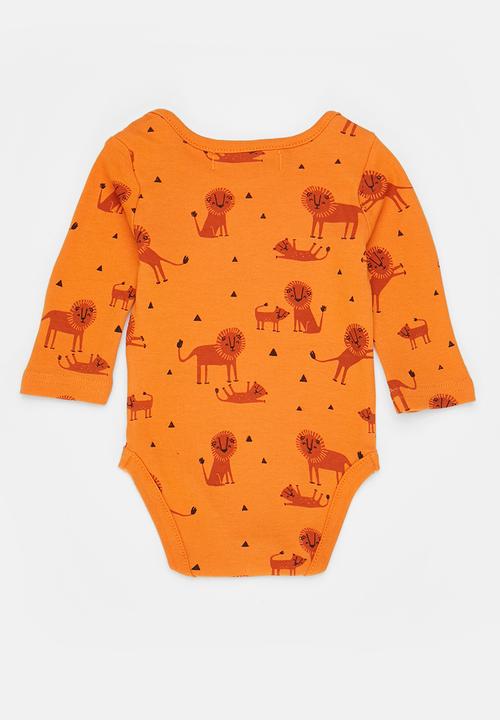 MINOTI - Long sleeve babygrow - orange 