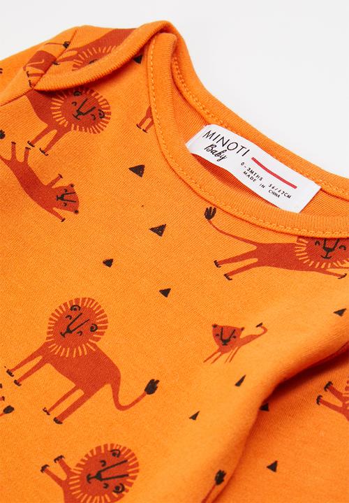 MINOTI - Long sleeve babygrow - orange 