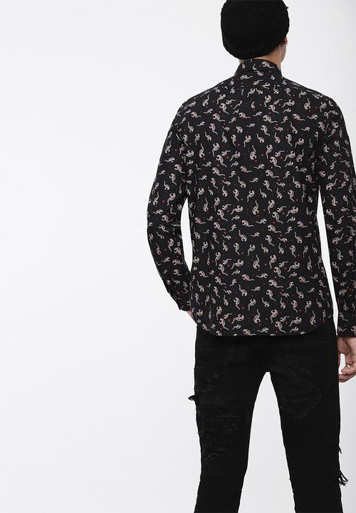 Diesel  - S-dinosau shirt - black 