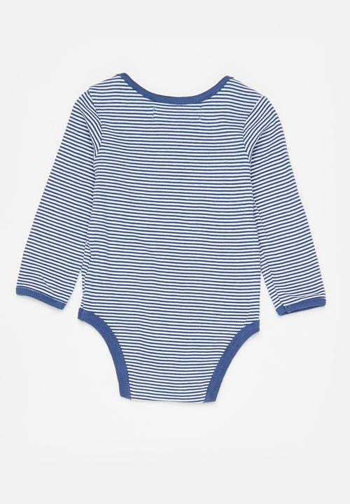 MINOTI - 3-Pack babygrows - navy & grey