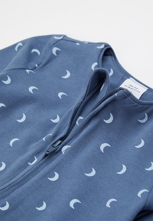 Cotton On - The long sleeve zip romper - petty blue