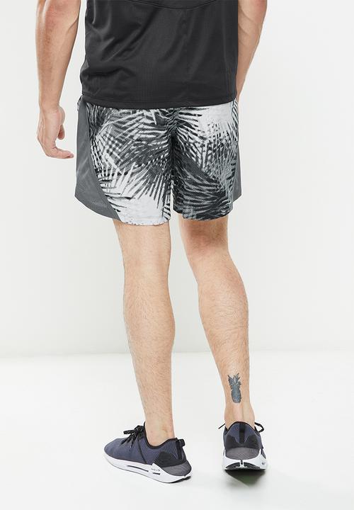 Under Armour - UA Launch Run 7inch Print Shorts- pitchgray
