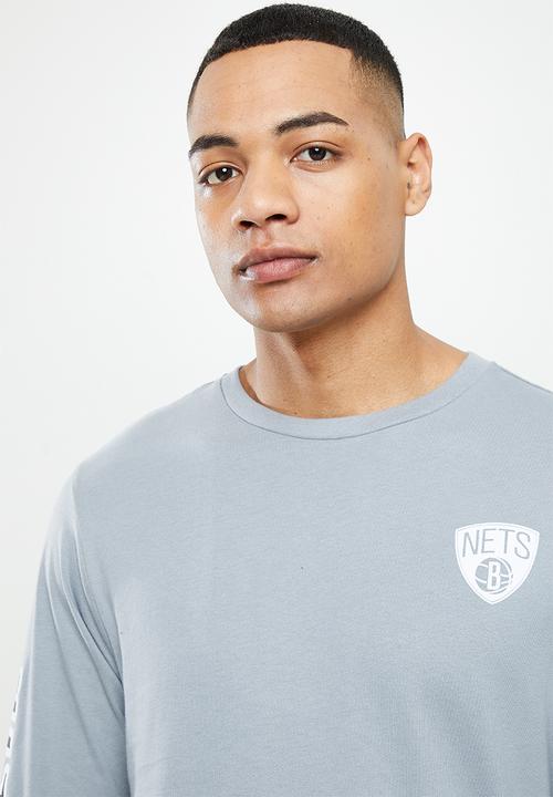 NBA - Nets logo long sleeve printed T-shirt - grey melange