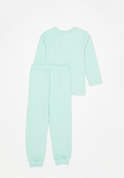 Pop Candy - Boys tee & pants pj set - aqua