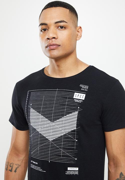 S.P.C.C - Kroft regular fit straight hem tee - black
