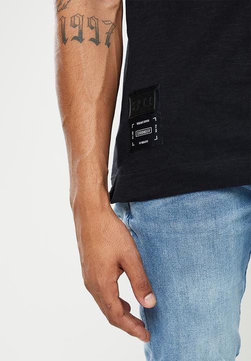 S.P.C.C - Kroft regular fit straight hem tee - black