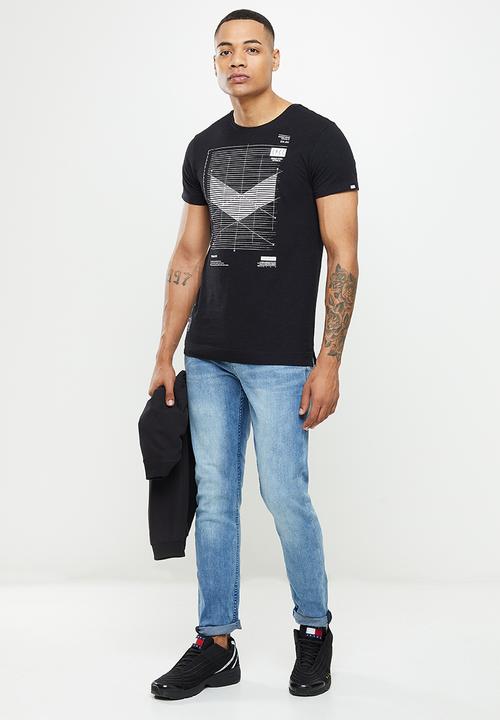 S.P.C.C - Kroft regular fit straight hem tee - black
