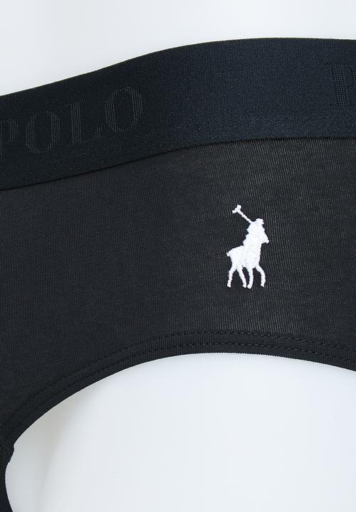 POLO - Men plain knit briefs - black