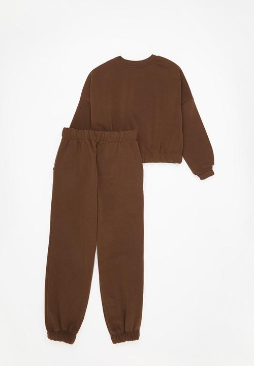 Superbalist - Sweat top set - chocolate