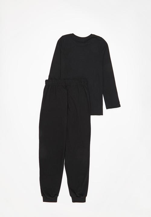 Superbalist - Boys nasa tee & pants pj set - black