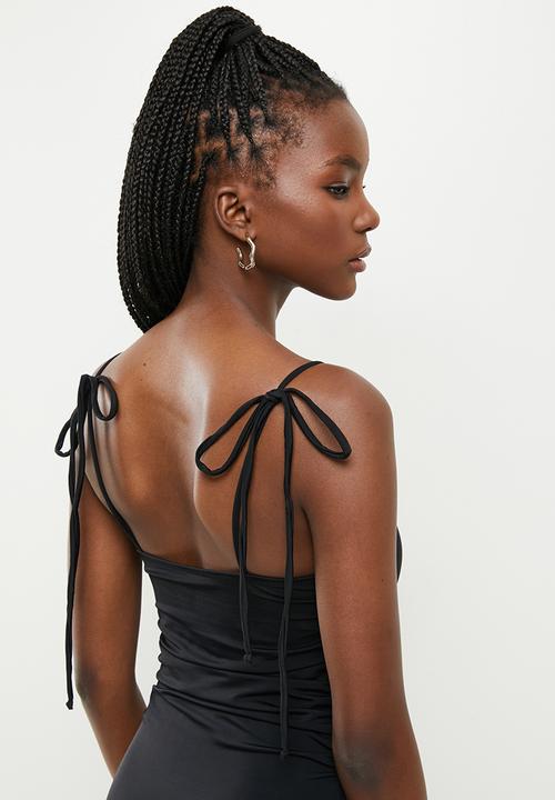 Trendyol - Print detailed swimsuit - black