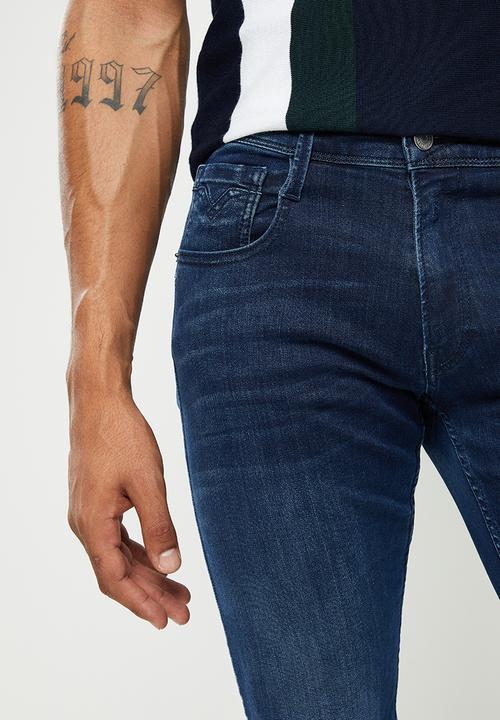 Replay - Skinny jeans - mid blue washed