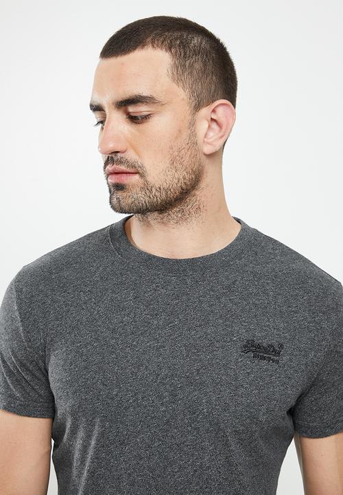 Superdry. - Superdry code essential tee - darkest charcoal marl