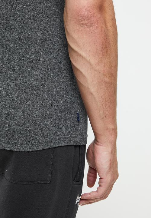 Superdry. - Superdry code essential tee - darkest charcoal marl
