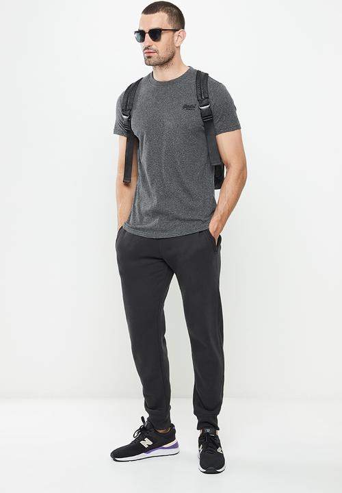 Superdry. - Superdry code essential tee - darkest charcoal marl