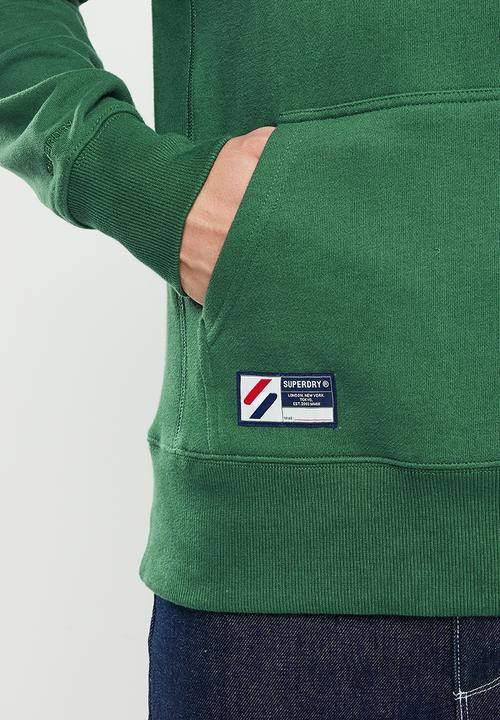 Superdry. - Superdry code essential hood - dark green