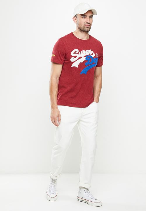 Superdry. - Vl source tee - rhubarb marl