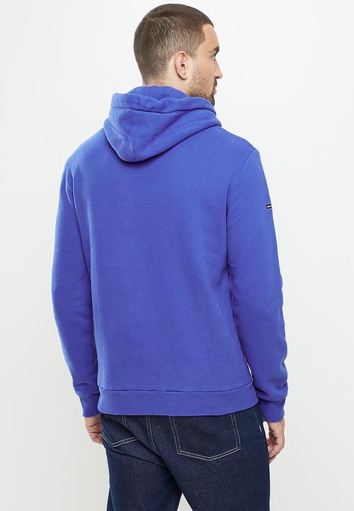 Superdry. - Script style col hood - mazarine blue