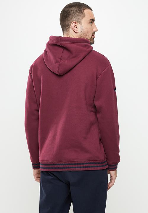 Superdry. - Collegiate hood - rich berry