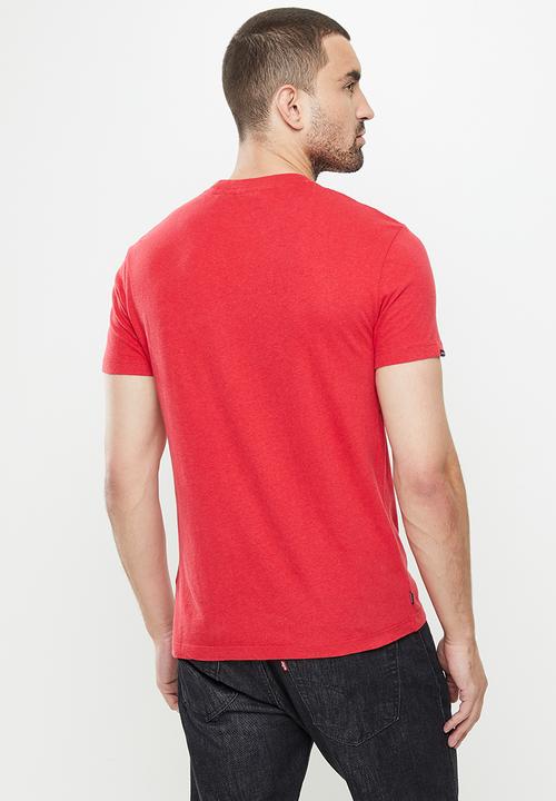 Superdry. - Vintage logo tee - work red marl