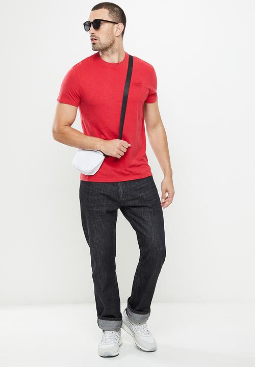 Superdry. - Vintage logo tee - work red marl