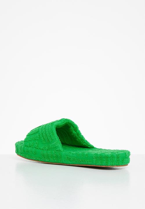 Public Desire - Juicy terry towelling slider - green