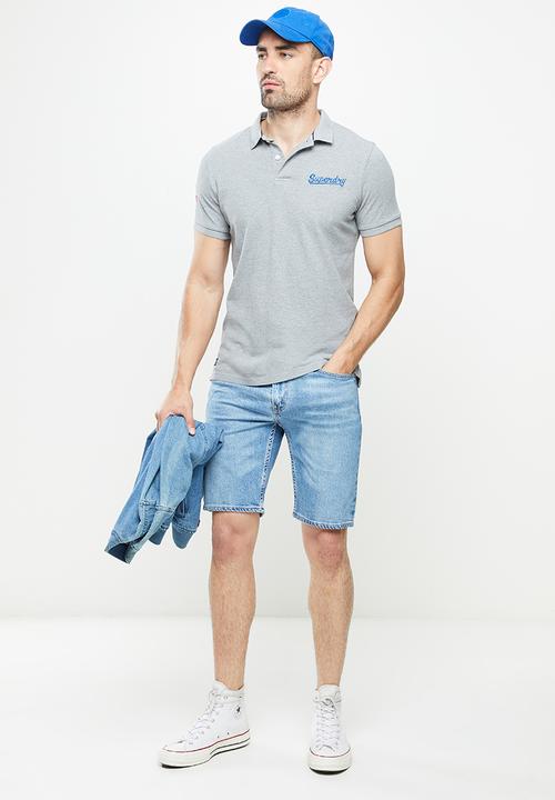 Superdry. - Superstate polo - grey marl