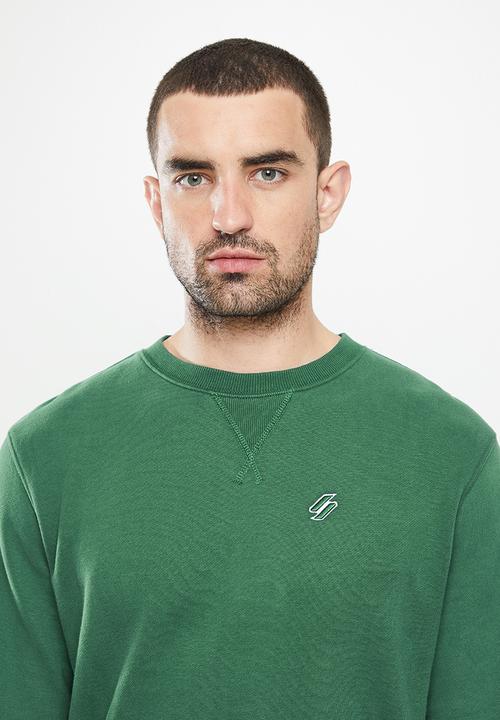Superdry. - Superdry code essential crew - dark green
