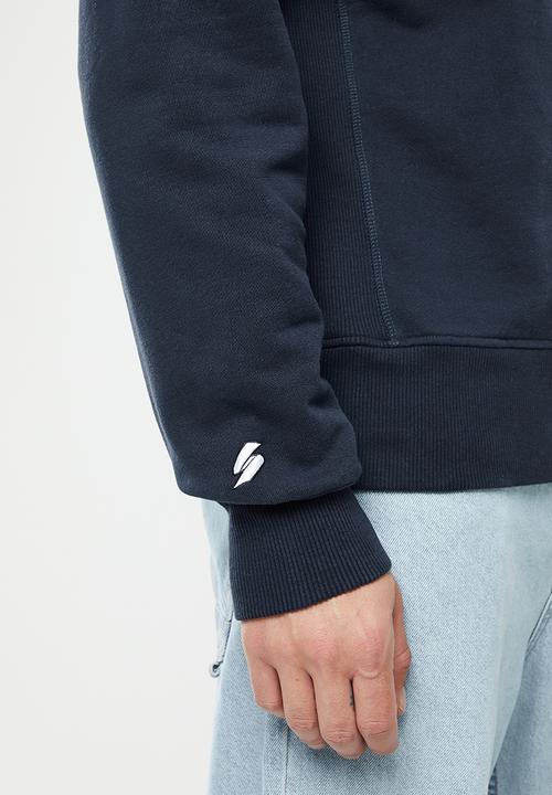 Superdry. - Corporate logo crew - eclipse navy