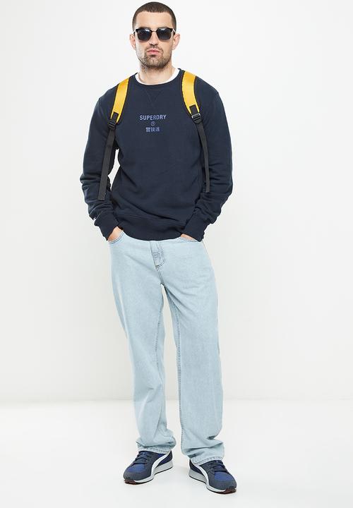 Superdry. - Corporate logo crew - eclipse navy