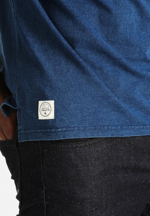 Native Youth - Dip Dye Indigo Polo