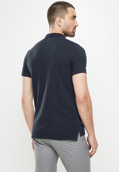 Superdry. - Classic short sleeve polo - eclipse navy