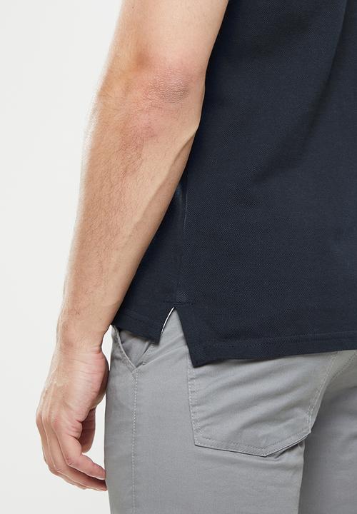 Superdry. - Classic short sleeve polo - eclipse navy