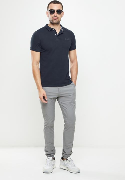 Superdry. - Classic short sleeve polo - eclipse navy