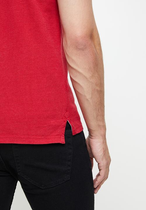 Superdry. - Classic short sleeve polo - hike red marle