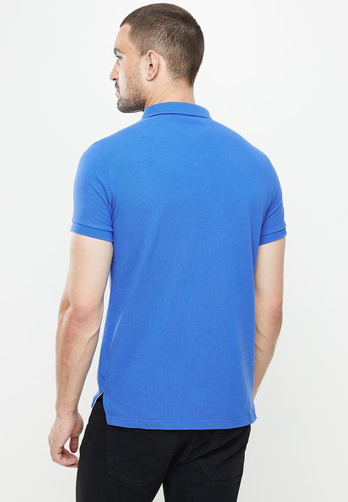 Superdry. - Superstate short sleeve polo - eagle blue