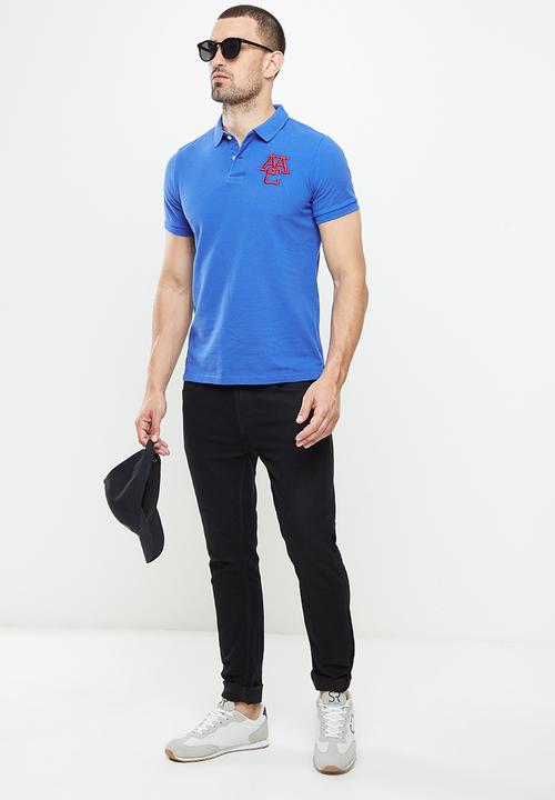 Superdry. - Superstate short sleeve polo - eagle blue