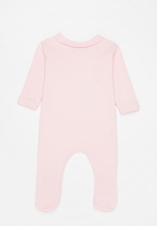 Little Lumps - Peeping bunnies zip babygro - pink