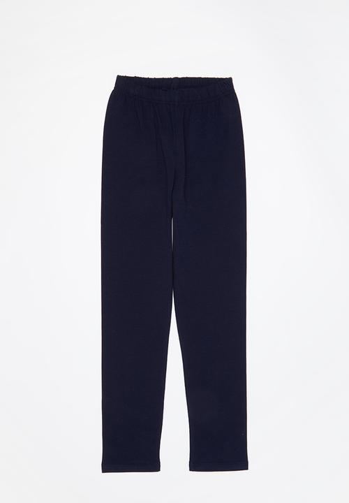 Rebel Republic - Girls 2 pack legging - purple & navy 