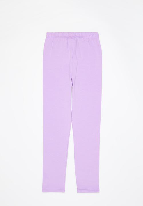 Rebel Republic - Girls 2 pack legging - purple & navy 