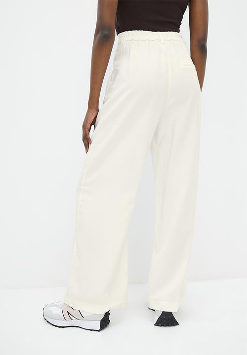 Superbalist - Wide leg trousers  - ecru