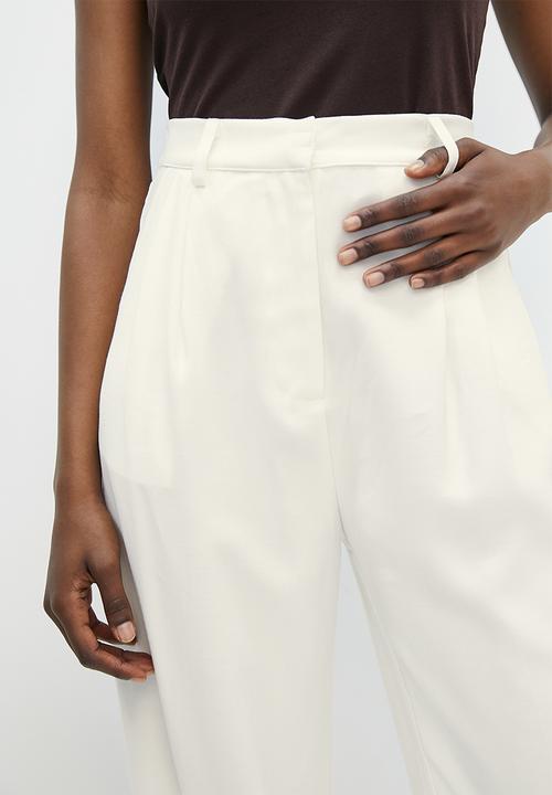 Superbalist - Wide leg trousers  - ecru