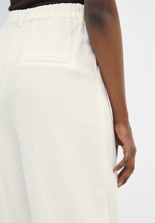 Superbalist - Wide leg trousers  - ecru