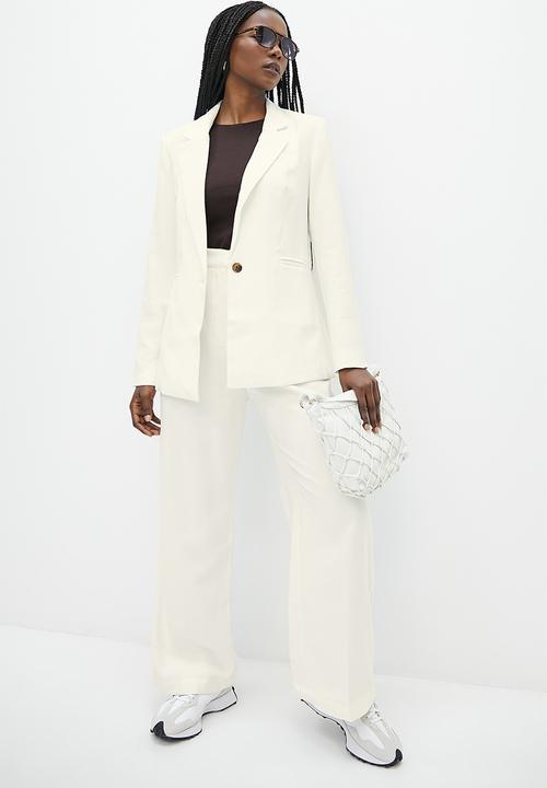 Superbalist - Wide leg trousers  - ecru