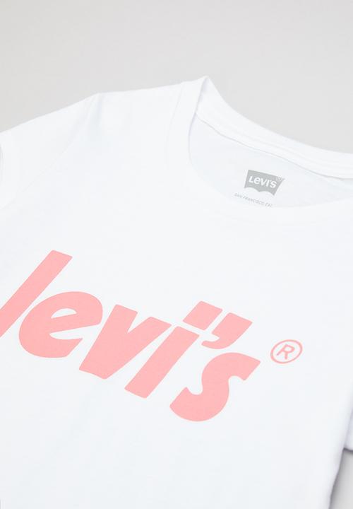 Levi’s® - Levi's girls basic tee shirt with poster - white