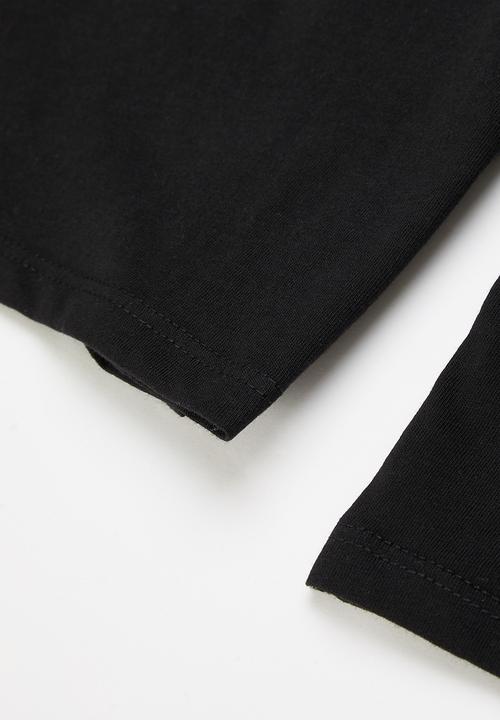 GUESS - Long sleeve guess triangle tee - jet black