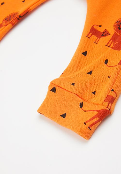 MINOTI - Baby cuff trousers - orange